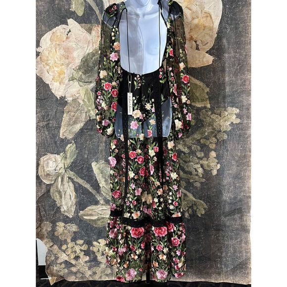 New Free People For Love & Lemons Luna Maxi Dress Size Extra Small - Picture 10 of 12